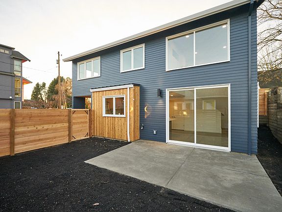 Large yard connects to the living room