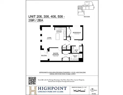 Floor plan 2 Bed 2 Bath