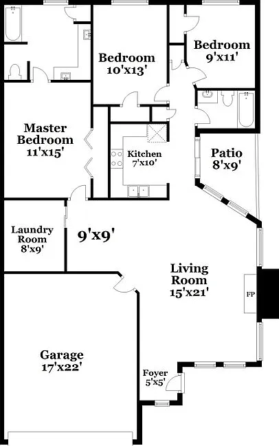 3 bed, 2.0 bath, 1257 sqft, $1,710 — Photo 2