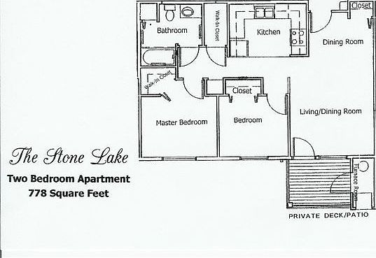 Stone Lake Manor- Two Bedroom Floor Plan