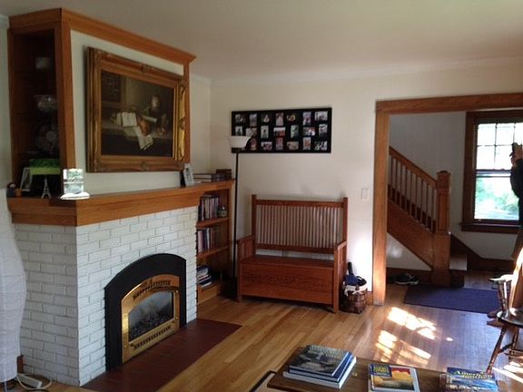 Gas fireplace in living room