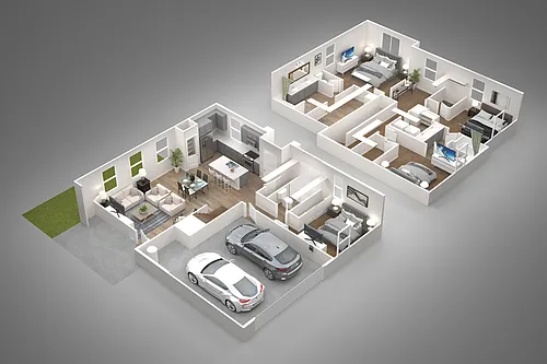 Floor plan 4 Bed/3 Bath