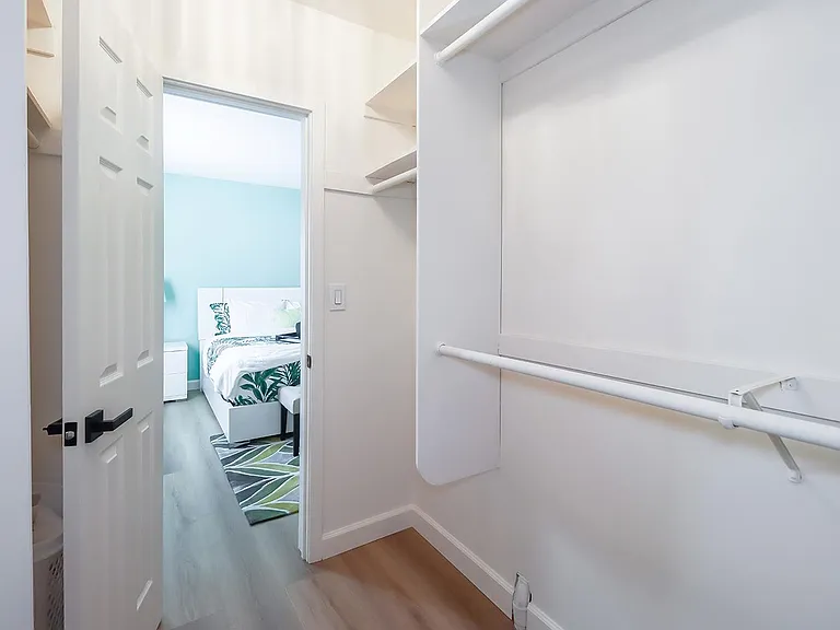 Master bedroom walk in closet