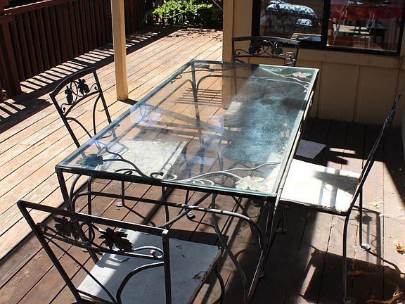 Outdoor dining on back deck