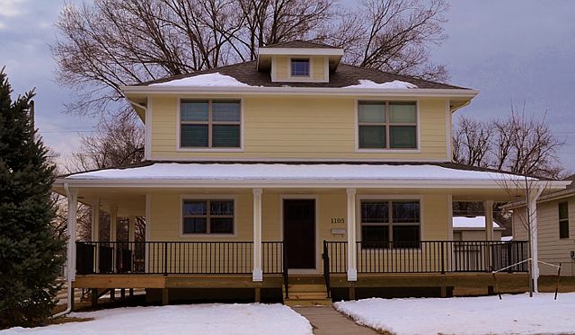 House before landscaping