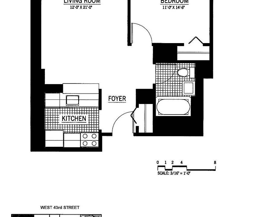 1st image of 350 W 43rd St APT 19E