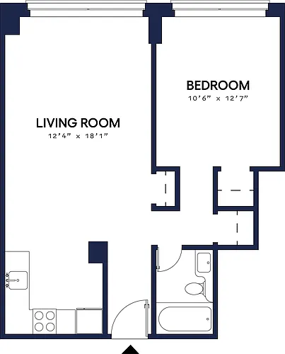Floor plan One Bedroom