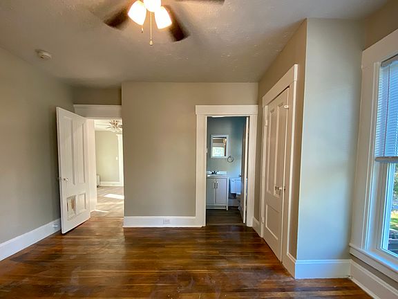 Rear bedroom with 1/2 bathroom.