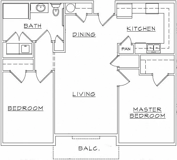 Floor plan Two Bedroom