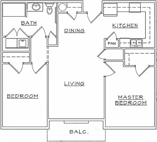 Floor plan Two Bedroom