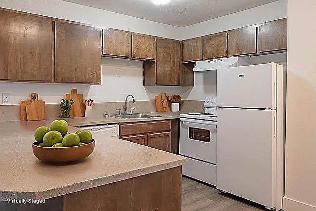 Madera Court Apartments - Troutdale Oregon - Virtually Staged Kitchen