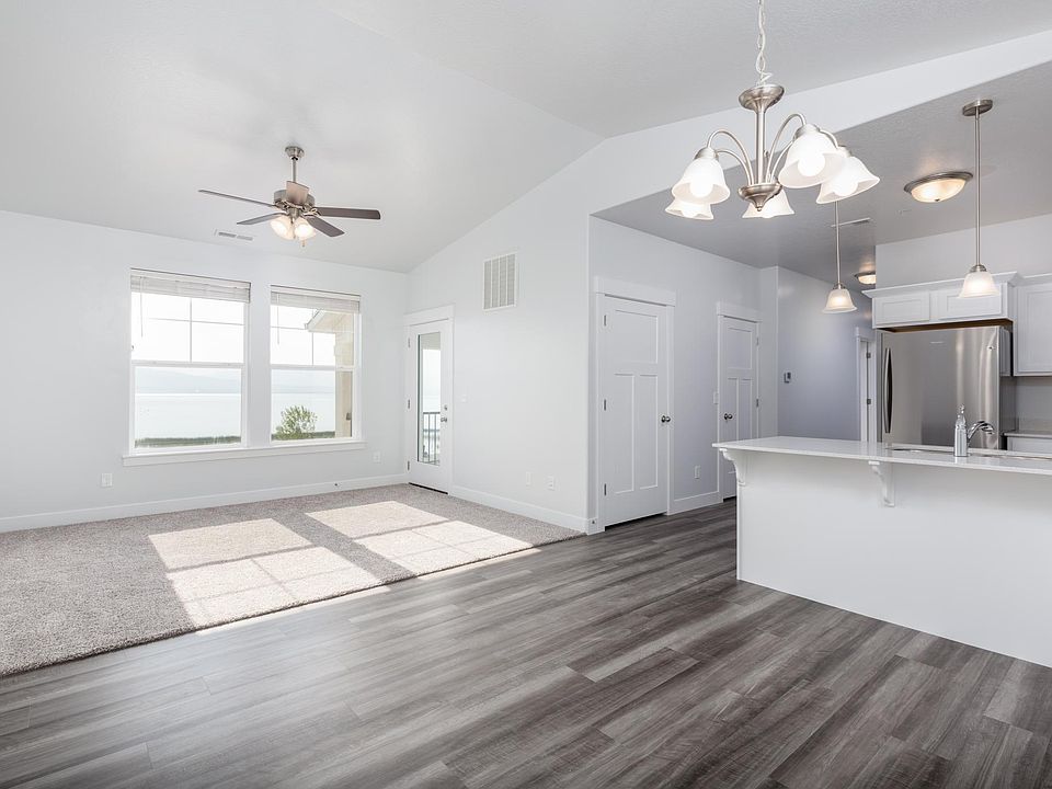 Open concept living dining kitchen