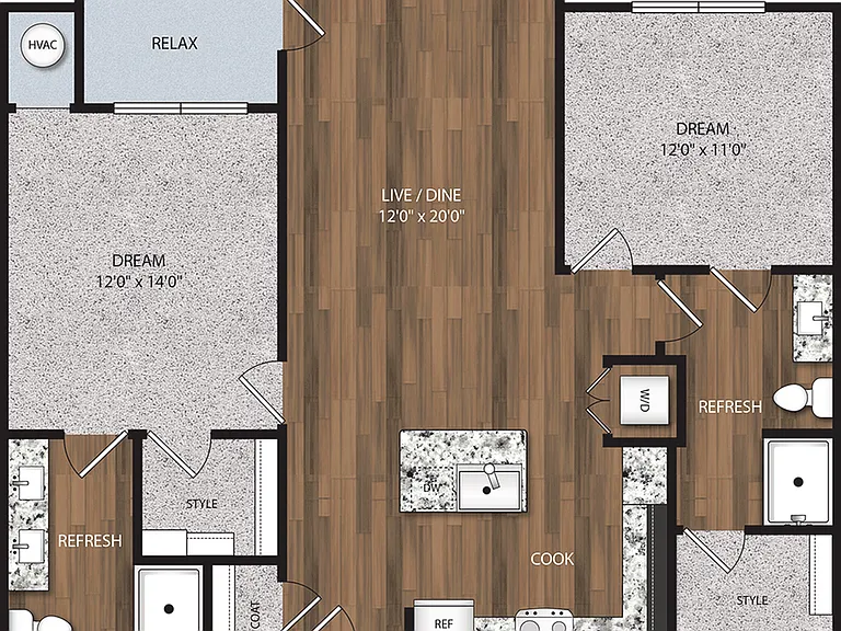 B5 | 2 bed/2bath B5 | 2 bed/2bath