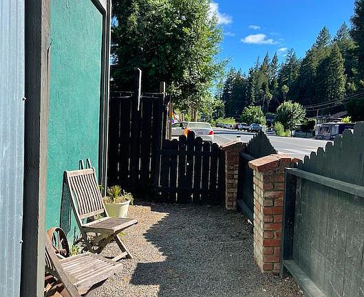 Optional PRIVATE Entry from front of home allows access to entry via side gate to garden which overlooks the meadow and the Russian River, all which is part of the community of six cottages.