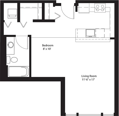 Floor plan Studio D