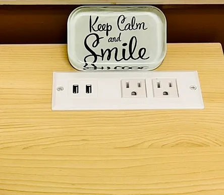 Build-in outlet in kitchen island