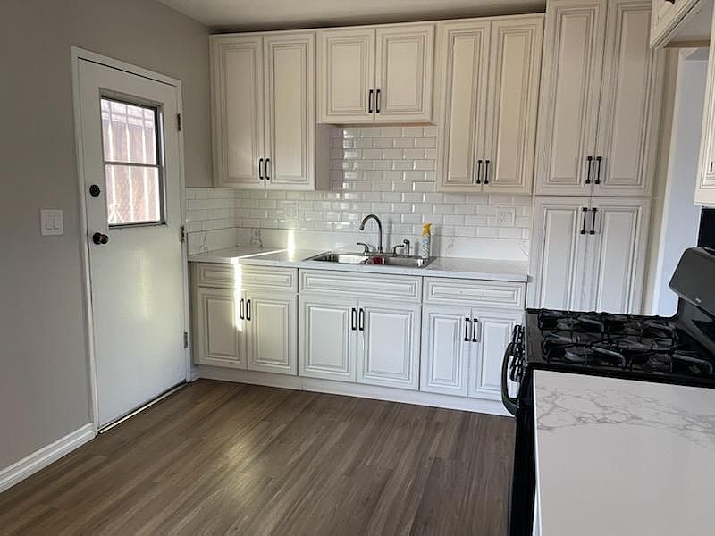 Kitchen sink and cabinets