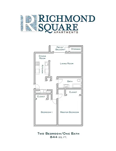 Floor plan 2bd 1ba