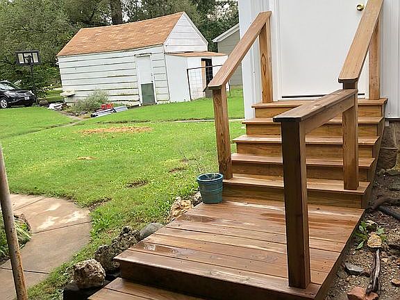 Steps to main house from car