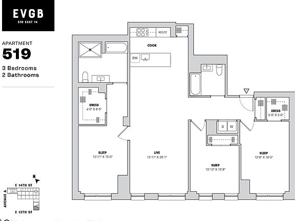 2nd image of 510 E 14th St #519