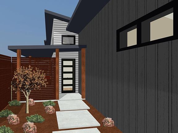 Mid-Century Modern 4BR 4BATH Dark Exterior