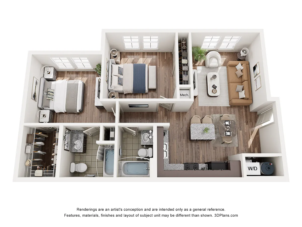 Floor plan Two Bedrooms