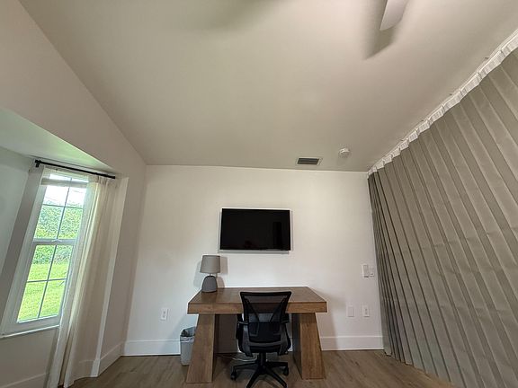 room has two small windows