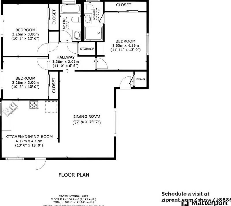 3 bed, 1210 sqft, $1,345 — Photo 2