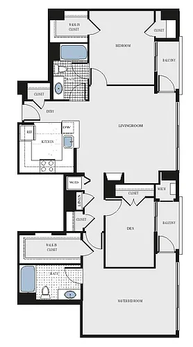 Floor plan 3 Bed/2 Bath Den - bcd1