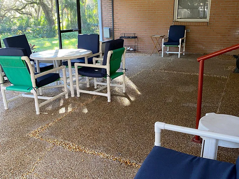 Large patio