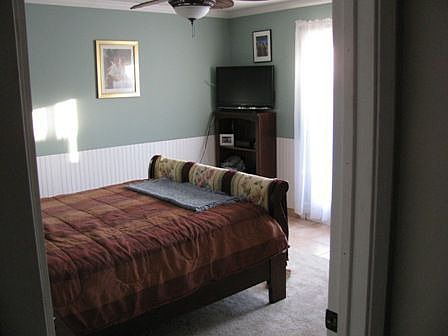 Master bedroom has a warm welcome