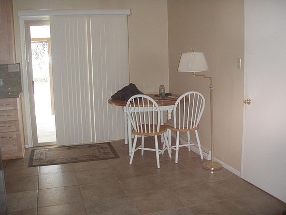 Dining area with patio access