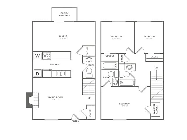 Floor plan Redwood (1188 SF)
