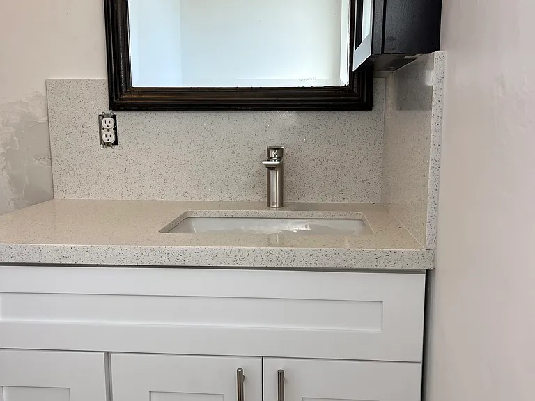 bathroom vanity and medicine cabinet