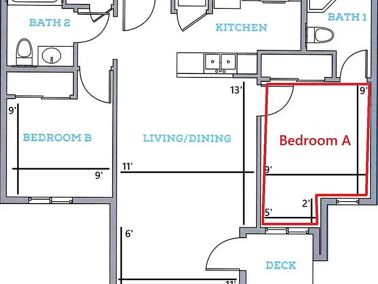 A - Bedroom A available to lease A - Bedroom A available to lease