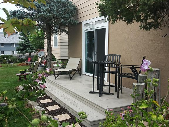 Back patio facing lake view