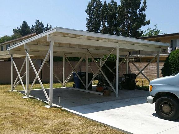 Backyard and carport