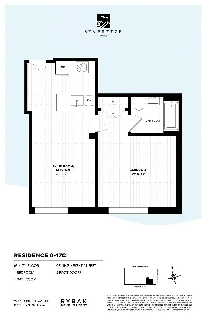 Photo 2 of 5 - 221 Sea Breeze Ave #13C - Brooklyn, NY Building Photo - 221 Sea Breeze Ave #13C