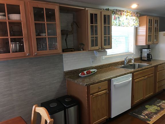Updated solid wood cabinets