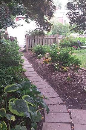 Back Yard leading to off street parking area