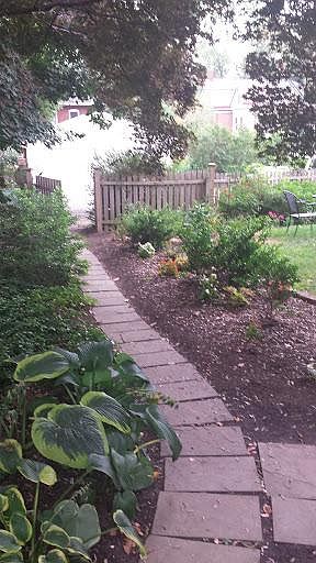 Back Yard leading to off street parking area