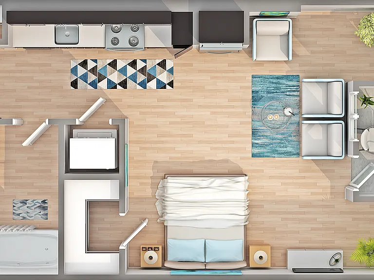 S2 | 2-Bedroom Floorplan S2 | 2-Bedroom Floorplan