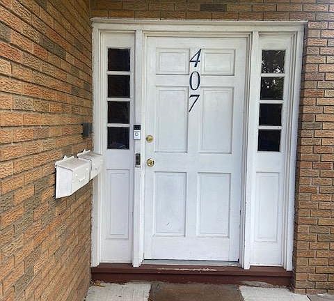 Covered Front vestibule with intercom system