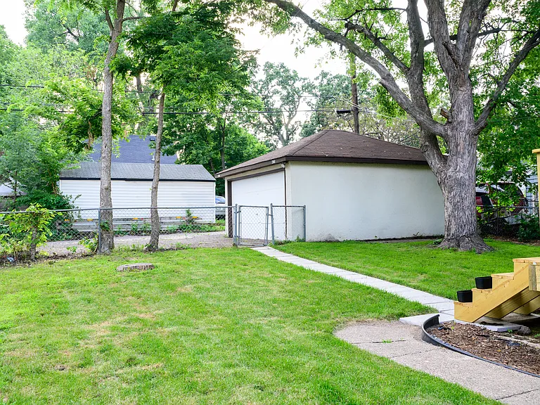 Garage + backyard
