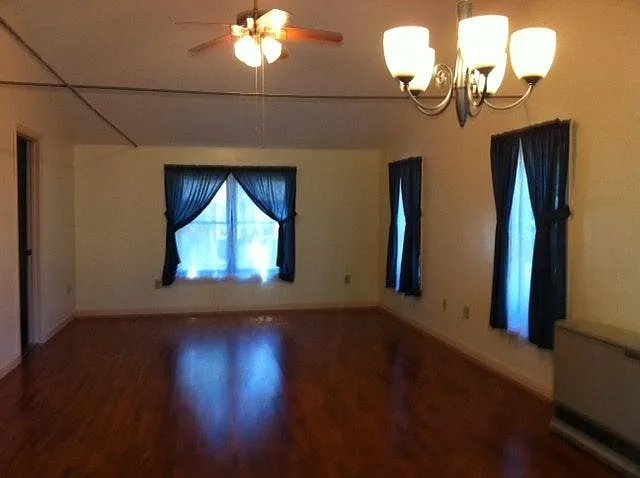 living room open to dining room
