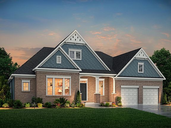 one-story home with brick and shakes