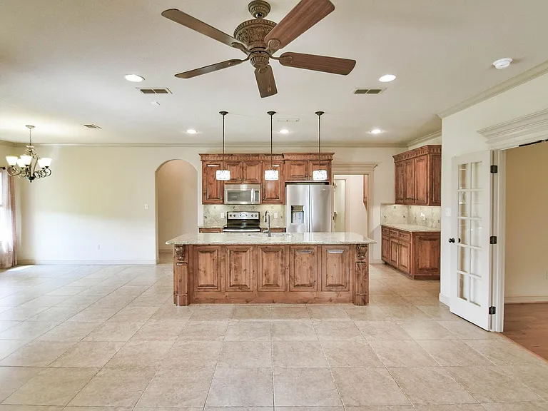 Living area, Kitchen and 3rd bedroom