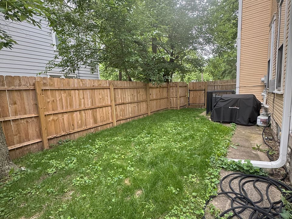 fenced yard