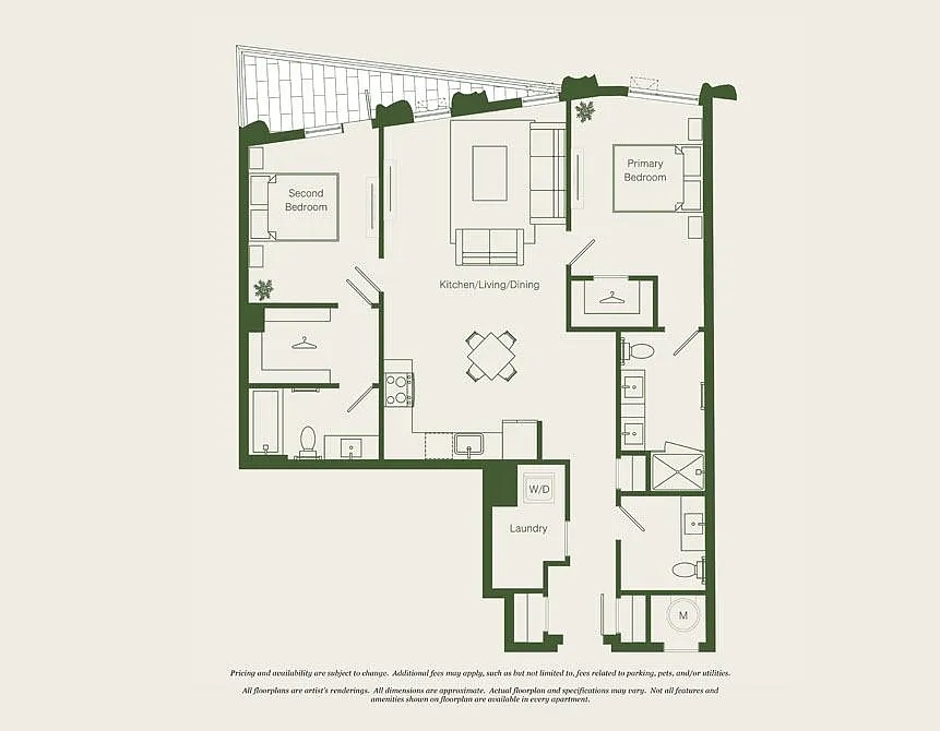 Floor plan 2 Bed- 2.5 Bath | B07 - Reva