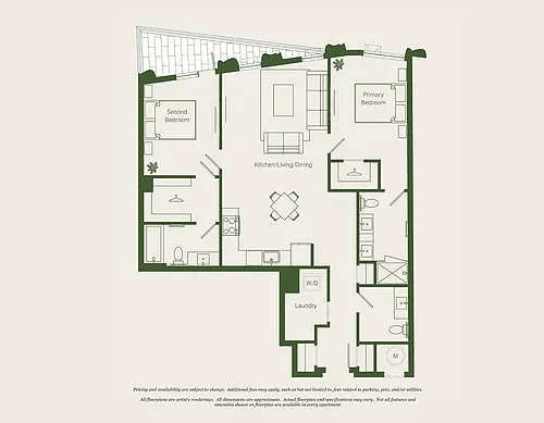 Floor plan 2 Bed- 2.5 Bath | B07 - Reva